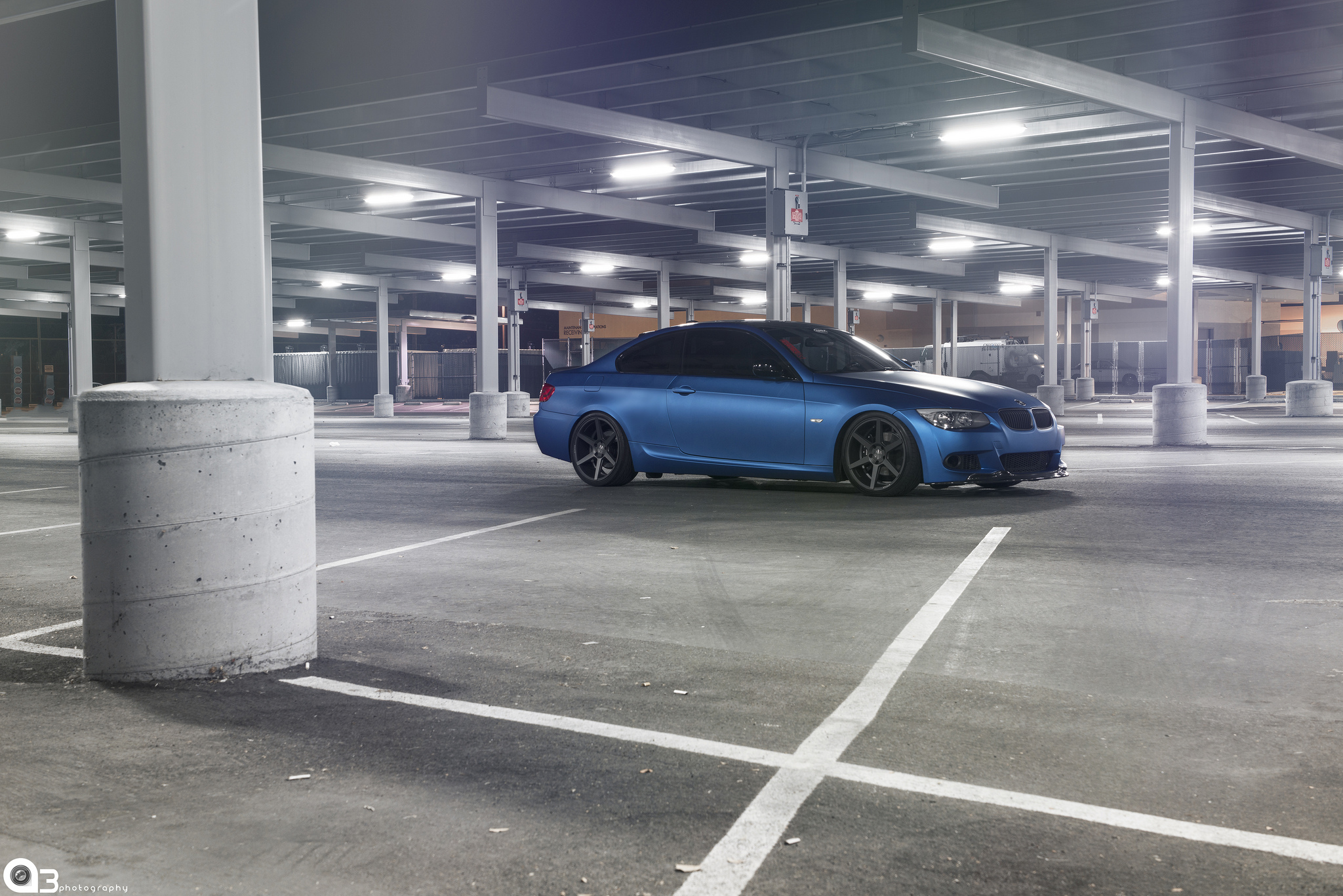Stance Wheels SС-6 Slate Grey on Matte Blue BMW M3